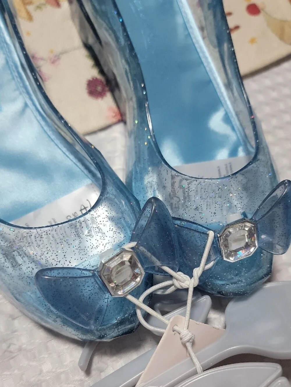 Disney Cinderella Blue Glitter Jelly Slingback LIGHT UP Sandals Size 13/1